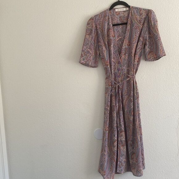 Bishop + Young Paisley Print Wrap Midi Dress - Picture 2 of 5